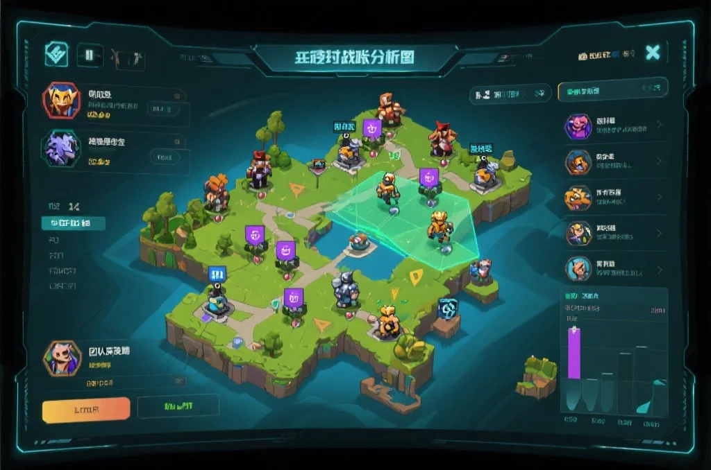 电竞战术分析图，展示团队策略